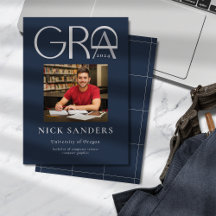 Modernes Foto Abschluss Uni Navy Blue