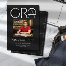 Modernes Foto Abschluss Uni Schwarz