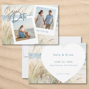 Modernes Foto an der Küste Save The Date