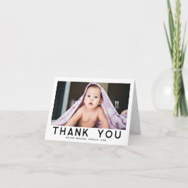 Modernes Foto Baby Danke Karte