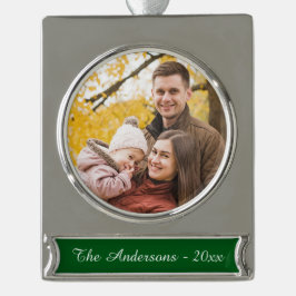 Modernes Foto Banner-Ornament Silber