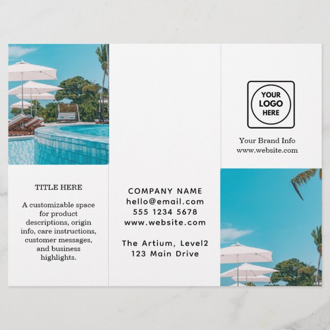 Modernes Foto | Benutzerdefiniertes Firmenlogo (Vorderseite)