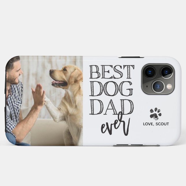 Modernes Foto Best Dog Vater Case-Mate iPhone Hülle (Rückseite (Horizontal))