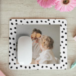 Modernes Foto & Black Dots Schönheitsgeschenk Mousepad<br><div class="desc">Modernes Foto & Black Dots Schönheitsgeschenk</div>