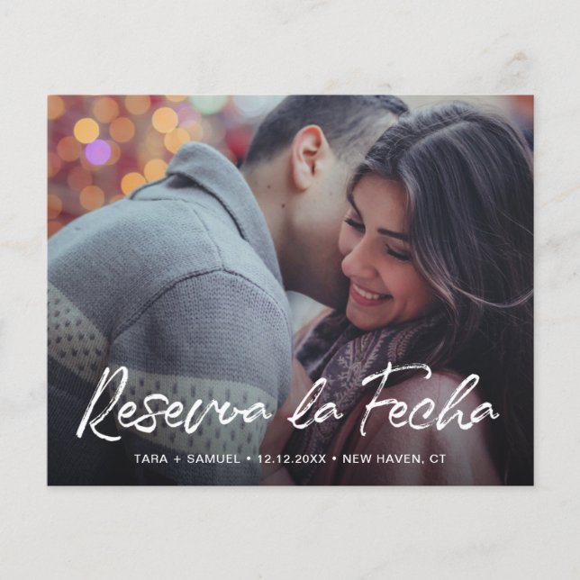 Modernes Foto Budget Spanische Hochzeit rettet das Flyer (Vorne)