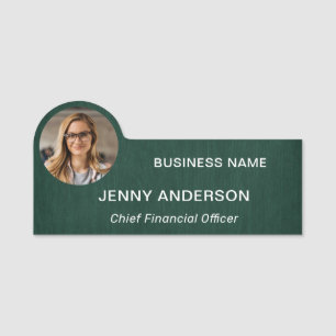Modernes Foto Business Classic Name Tag Namensschild