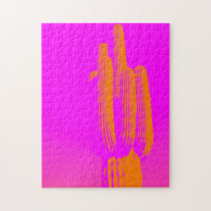 Modernes Foto Cactus Art Hot Pink Orange