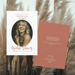 Modernes Foto Cinnamon Brautparty Einladung