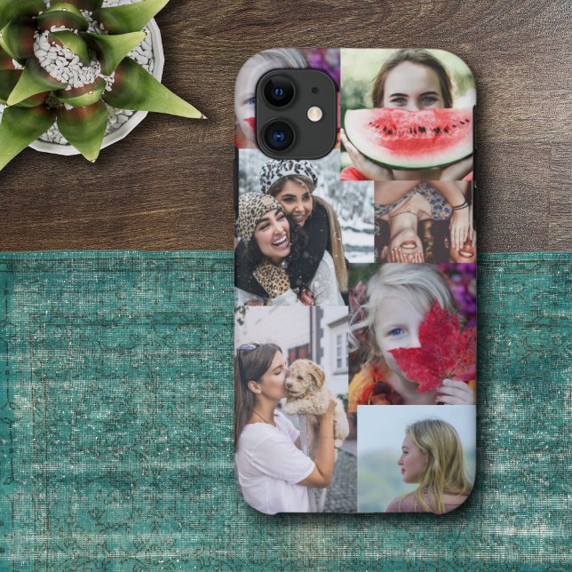 Modernes Foto Collage 6 Bild iPhone Case (Von Creator hochgeladen)
