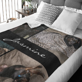 Modernes Foto Collage | Fleece Dog Blanket
