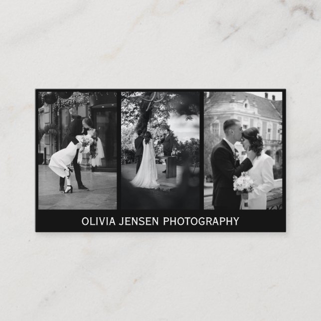 Modernes Foto-Collage-Foto Visitenkarte (Vorderseite)
