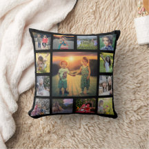 Modernes Foto Collage Monogramm Name schwarz