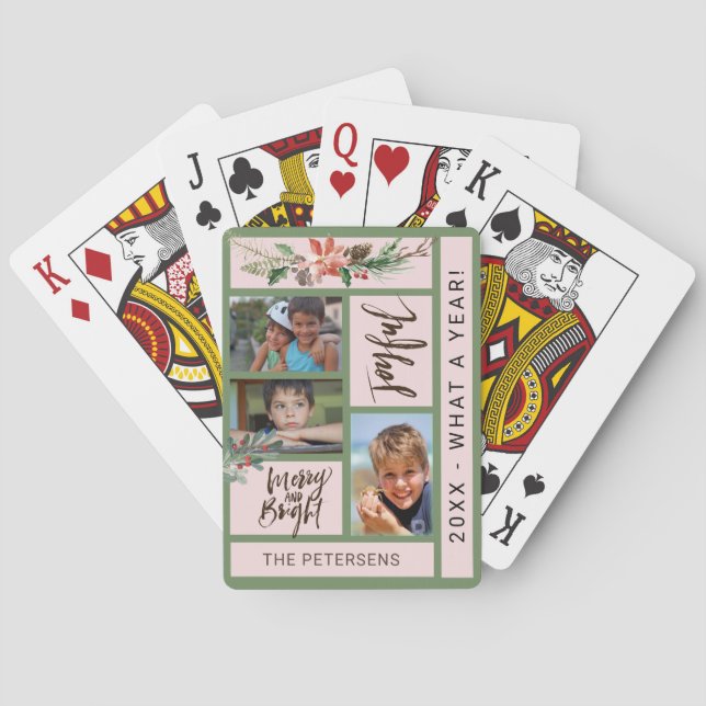 Modernes Foto-Collage-Skript Spielkarten (Rückseite)
