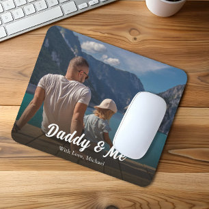 Modernes Foto Daddy und ich kundenspezifisch Mousepad
