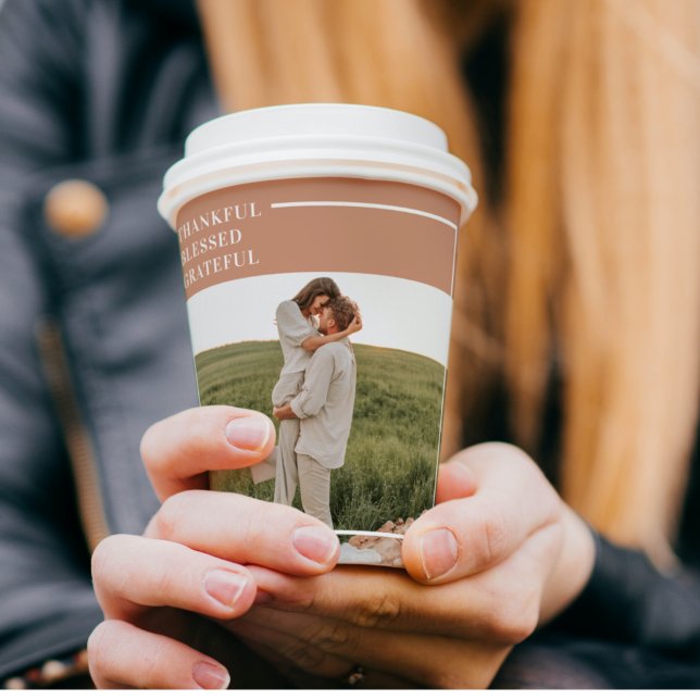 Modernes Foto | Dankbar gesegnet dankbar Pappbecher (Von Creator hochgeladen)