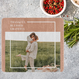 Modernes Foto | Dankbar gesegnet dankbar Schneidebrett