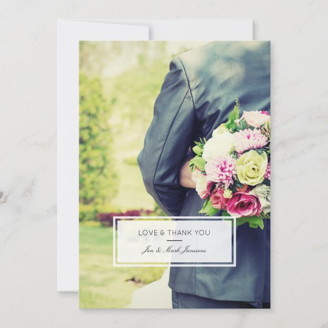 Modernes Foto Dankeskarte (Vorderseite)