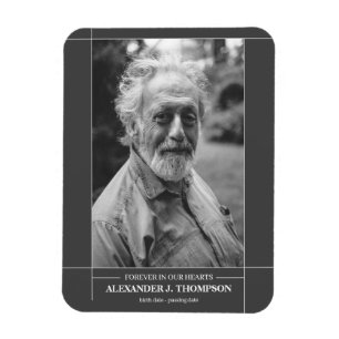 Modernes Foto der Gedächtnisbeerdigung Magnet