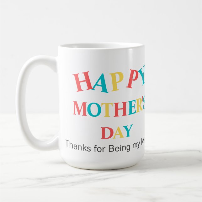 Modernes Foto des Happy Mothers Day Kaffeetasse (Links)