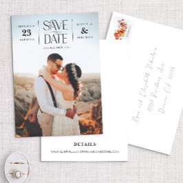 Modernes Foto des Typs eines Hipsters Save the Dat Einladung