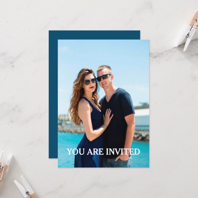 Modernes Foto Einladung (Vorderseite/Rückseite Beispiel)