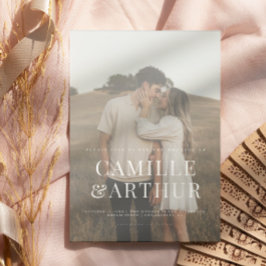 Modernes Foto Elegant Stilvolle Hochzeit Einladung