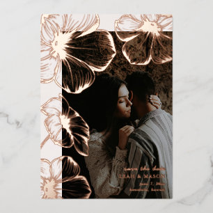 Modernes Foto Elegante Hochzeiten Save the Date Folieneinladung