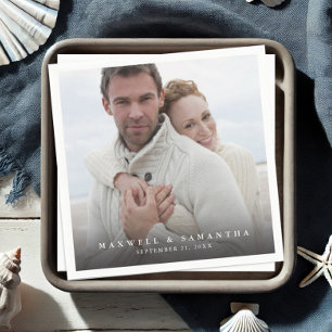 Modernes Foto Elegante Wedding Napkins Serviette