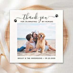 Modernes Foto Elegantes Skript Vielen Dank Haustie Serviette