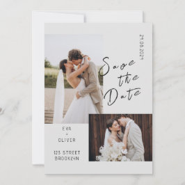 Modernes Foto Emotionale stilvolle Hochzeitseinlad Einladung