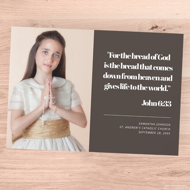 Modernes Foto Erste Heilige Kommunizenz Einladung (Von Creator hochgeladen)