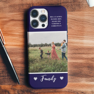 Modernes Foto farbenfroh blaue Navy iPhone 16 Hülle