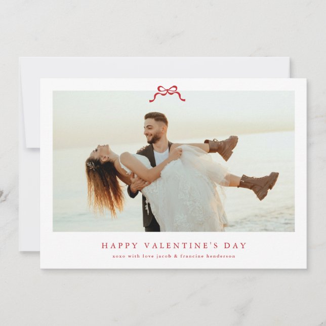 modernes Foto Feiertagskarte (Vorderseite)