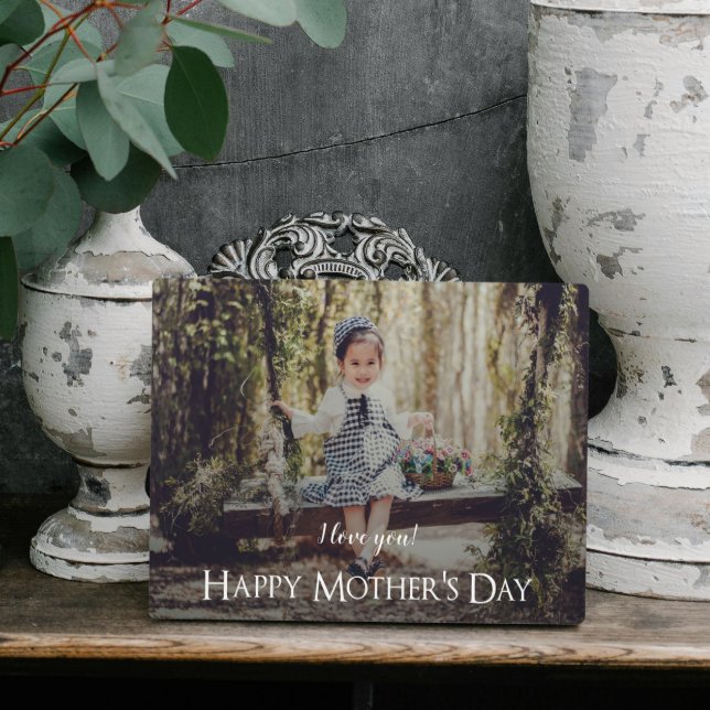 Modernes Foto Fotoplatte (Modern Mothers Day Photo Plaque)