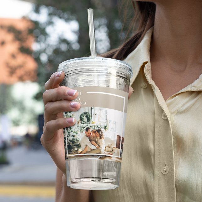 Modernes Foto | Freude gesegnet Acryltrinkbecher (Von Creator hochgeladen)