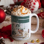Modernes Foto | Freude gesegnet | Grün Kaffeetasse<br><div class="desc">Modernes Foto | Freude gesegnet | Grün</div>