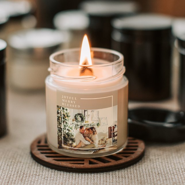 Modernes Foto | Freude gesegnet Quadratischer Aufkleber (Von Creator hochgeladen)