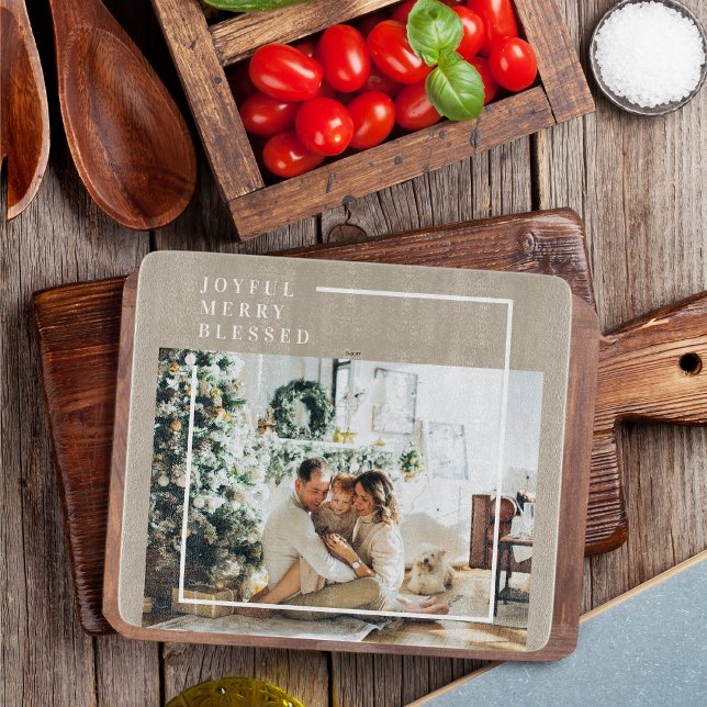 Modernes Foto | Freude gesegnet Schneidebrett (Von Creator hochgeladen)