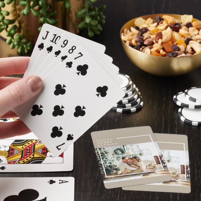 Modernes Foto | Freude gesegnet Spielkarten (In Situ)