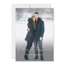 Modernes Foto Frohe Weihnachtsfamilie Name