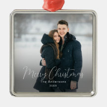Modernes Foto Frohe Weihnachtsfamilie Name