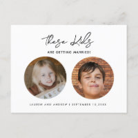 Modernes Foto Funny Kids Save the Date Hochzeit