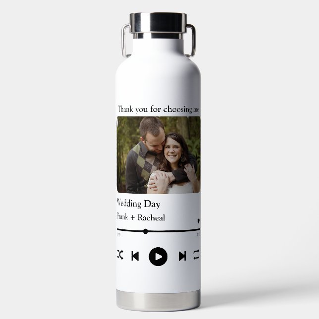 Modernes Foto für benutzerdefinierte Musiklieder Trinkflasche (Vorderseite)