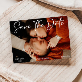 Modernes Foto für den QR-Code in Schwarz und Weiß  Einladung