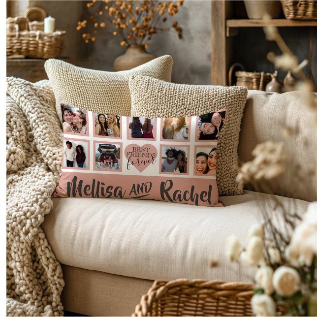 Modernes Foto für die besten Freunde Lumbar Pillow Lendenkissen (Von Creator hochgeladen)