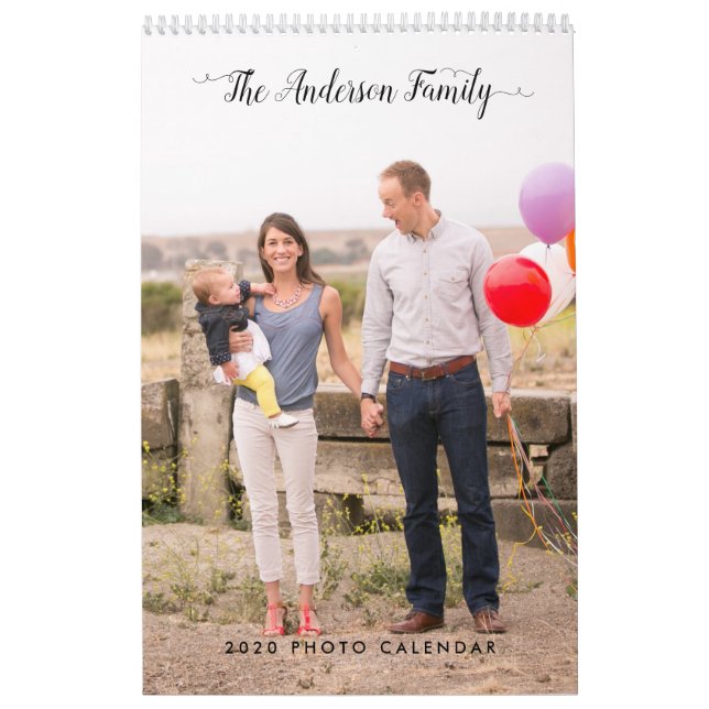 Modernes Foto für die Familie - Elegantes Skriptja Kalender (Titelbild)