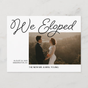 Modernes Foto für die Hochzeitsankündigung Postkarte