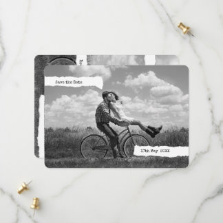 Modernes Foto für die Schreibmaschinenschrift in a Save The Date