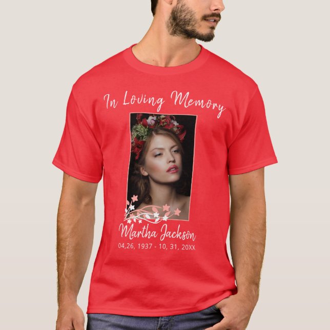 Modernes Foto für einfache Gedenkstätten T-Shirt (Vorderseite)
