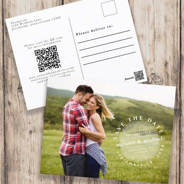 Modernes Foto für einfache Typografie Minimalistis Postkarte (Von Creator hochgeladen)